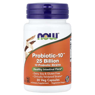 NOW Foods, Probiotik-10™, 25 Bilion CFU, 30 Kapsul Sayuran
