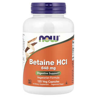 NOW Foods, Betaine HCl, 120 Veg Capsules