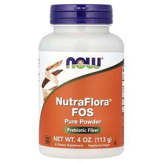 NOW Foods, NutraFlora, ФОС (фруктоолигосахарид), чистый порошок, 113 г (4 унции)