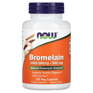 NOW Foods, Bromélaïne, 500 mg, 120 capsules végétariennes