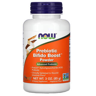 NOW Foods, مسحوق معزز بريبايوتك بيفيدو Prebiotic Bifido Boost، وزن 3 أونصة (85 جم).