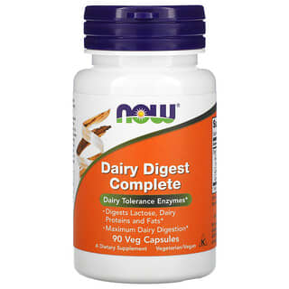 NOW Foods, Dairy Digest Complete, 90 Veg Capsules