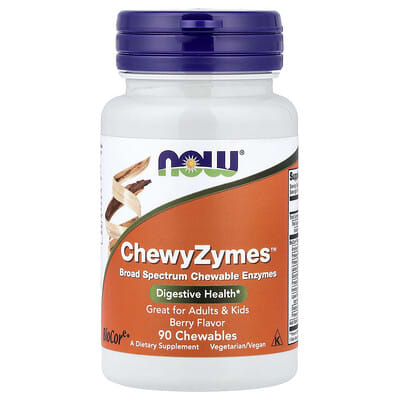 NOW Foods, ChewyZymes™, Berry, 90 Chewables
