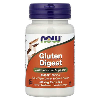 NOW Foods, Gluten Help, 60 Vegetarian Capsules