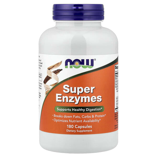 NOW Foods, Kompleks enzymów Super Enzymes, 180 kapsułek