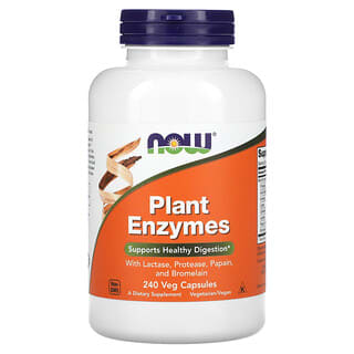 NOW Foods, Enzymes végétales, 240 capsules végétales