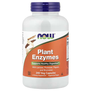 NOW Foods, Plantaardige enzymen, 240 plantaardige capsules
