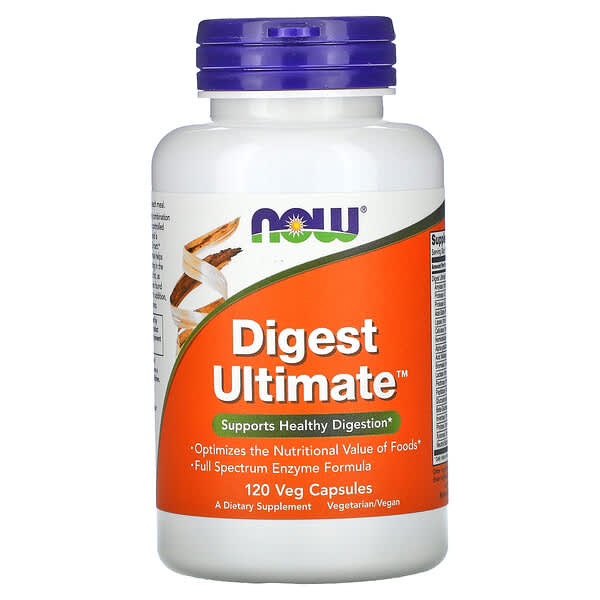 NOW Foods‏, Digest Ultimate‏, תוסף לעיכול, 120 כמוסות צמחיות