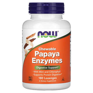 NOW Foods, Chewable Papaya Enzymes, 180 Lozenges