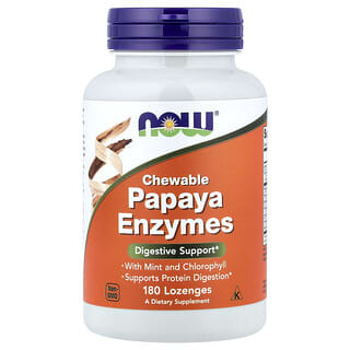 NOW Foods, Papaya-Enzyme zum Kauen, 180 Lutschtabletten