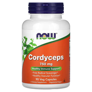 NOW Foods, Cordyceps, 750 mg, 90 pflanzliche Kapseln