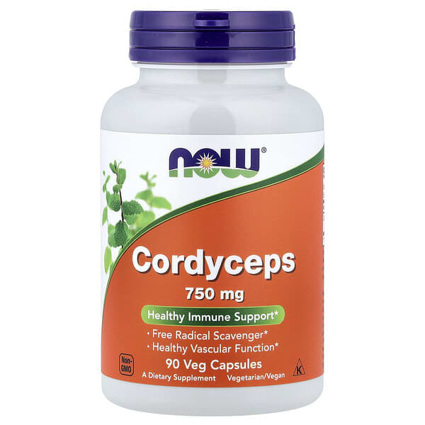 NOW Foods Cordyceps, 90 Veg Capsules (750 mg per Capsule)