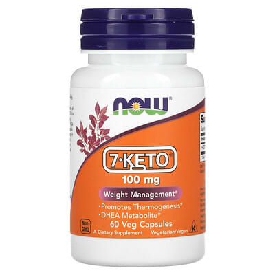 NOW Foods, 7-KETO, 100 mg, 60 Vegetarian Capsules