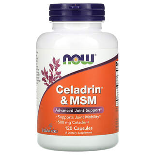 NOW Foods, Celadrin（セラドリン）&MSM（メチルスルフォニルメタン）、120粒