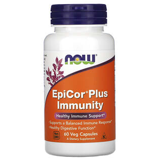 NOW Foods, EpiCor Plus Immunity, Unterstützung des Immunsystems, 60 pflanzliche Kapseln