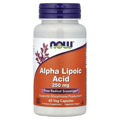 NOW Foods, Alpha-Lipoic Acid, 250 mg, 60 Vegetarian Capsules