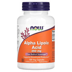 NOW Foods, Ácido alfa-lipoico, 250 mg, 120 cápsulas vegetales