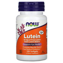 NOW Foods, Luteína, 10 mg, 120 cápsulas blandas
