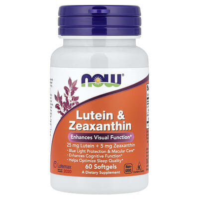 NOW Foods, Lutein & Zeaxanthin, 60 Softgels