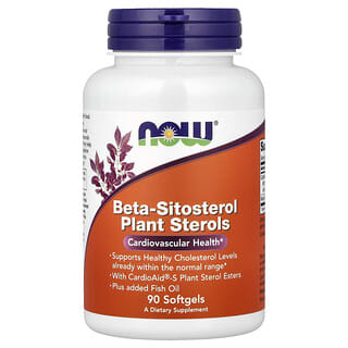 NOW Foods, Beta-Sitosterol Plant Sterols, 90 Cápsulas Softgel