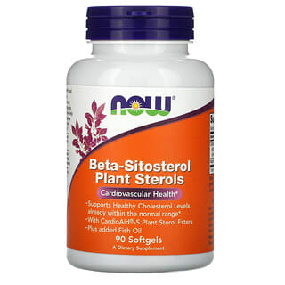 NOW Foods, Beta-Sitosterol Plant Sterols, 90 Cápsulas Softgel