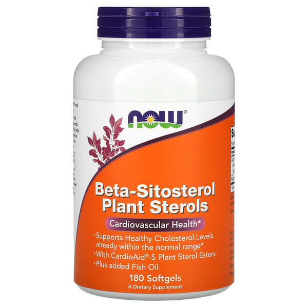 NOW Foods, Beta-Sitosterol Plant Sterols, 180 Softgels