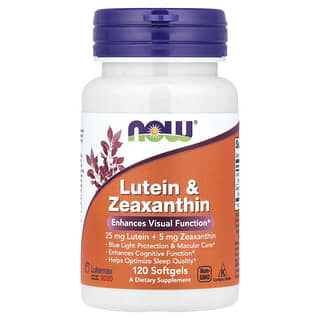 NOW Foods, Lutein ve Zeaksantin, 120 Softgel