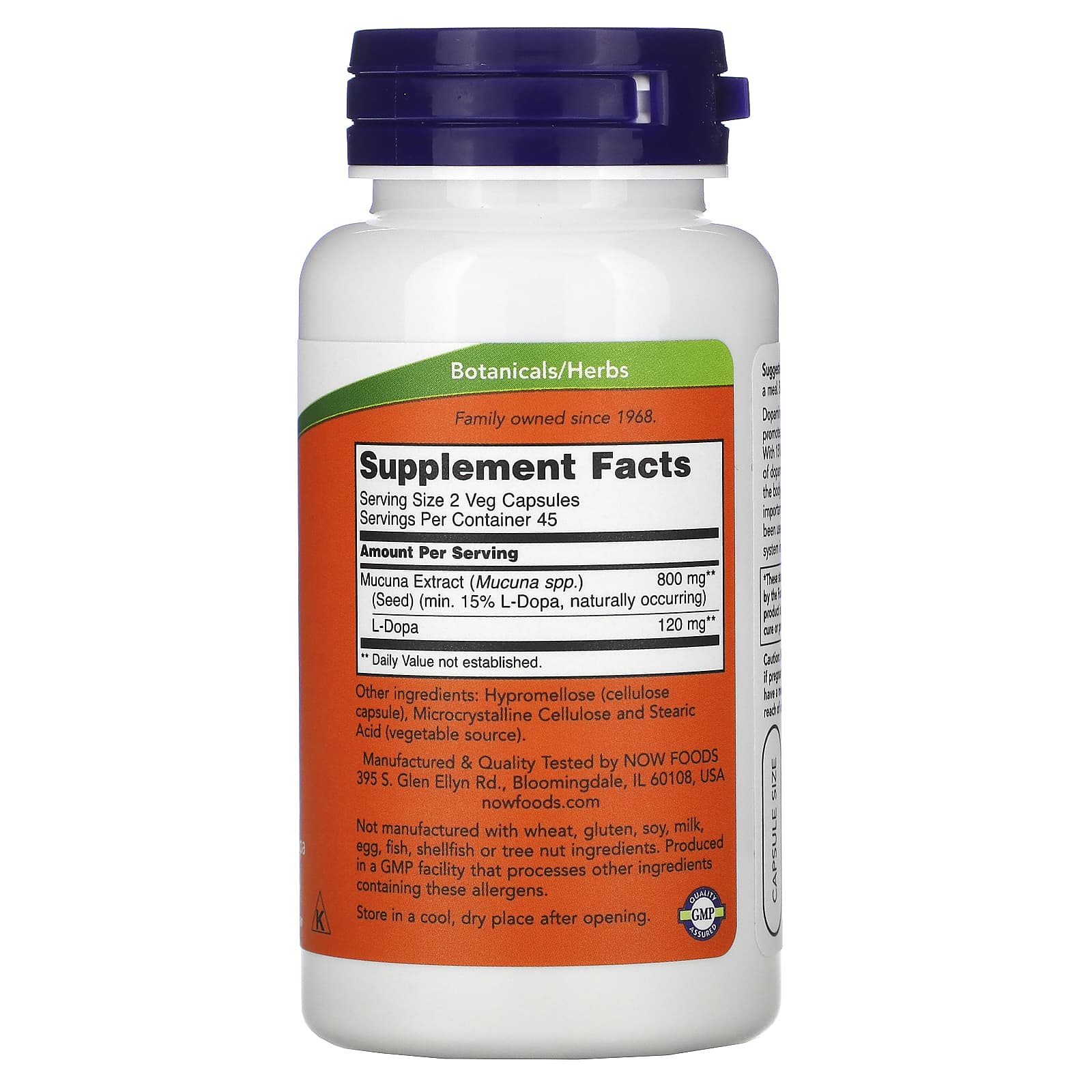 NOW Foods, Dopa Mucuna, 90 Veg Capsules