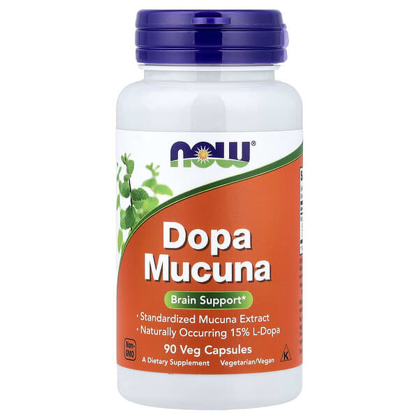 NOW Foods Dopa Mucuna, 90 Veg Capsules