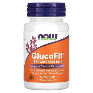 NOW Foods, GlucoFit, 60 мягких желатиновых капсул