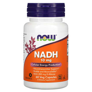 NOW Foods, NADH, 10 mg, 60 capsules végétariennes