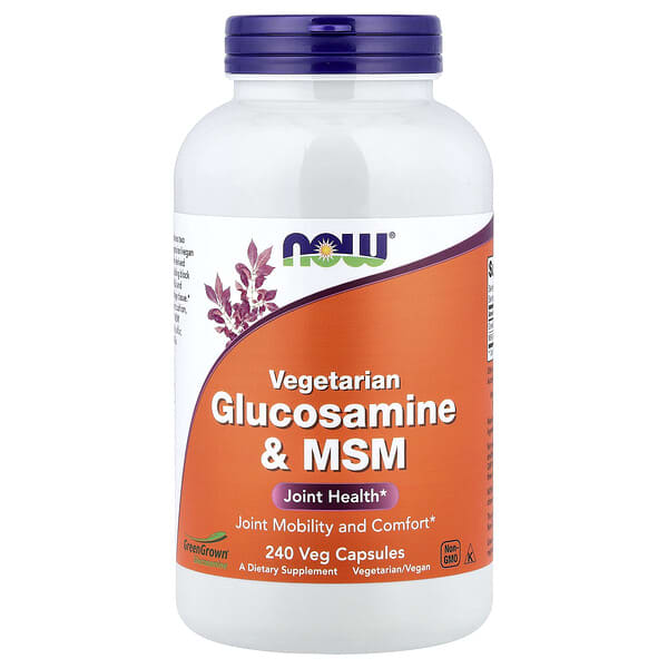 NOW Foods Vegetarian Glucosamine & MSM, 240 Veg Capsules