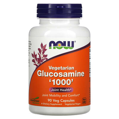 NOW Foods, Vegetarian Glucosamine '1000', 90 Veg Capsules (1,000 mg per Capsule)