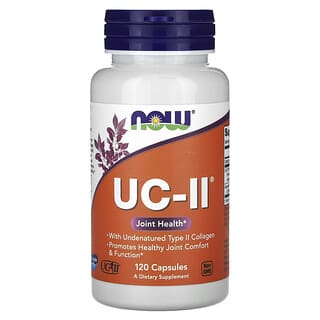 NOW Foods, UC-II, добавка для здоровья суставов, неденатурированный коллаген типа II, 120 растительных капсул