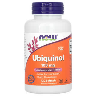 NOW Foods, Ubikuinol, 100 mg, 120 Kapsul Gel Lunak