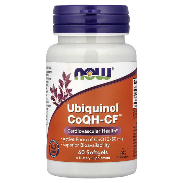 NOW Foods Ubiquinol CoQH-CF™, 50 mg, 60 Softgels