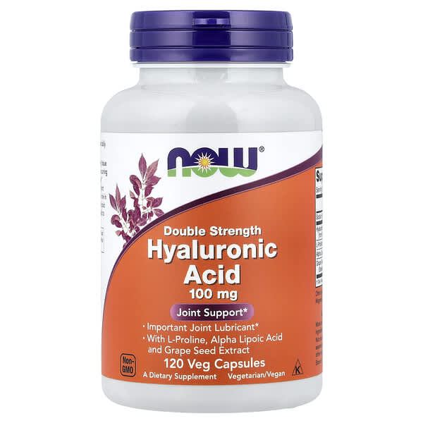 NOW Foods, Hyaluronic Acid , 100 mg, 120 Veg Capsules — product photo 1