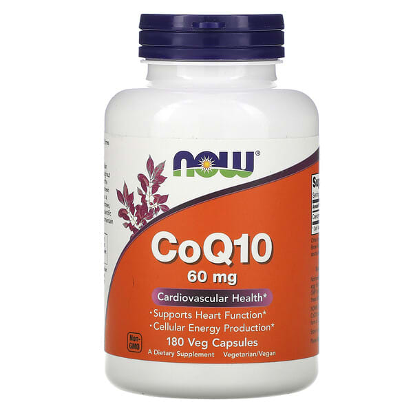 NOW Foods‏, CoQ10,‏ 60 מ"ג, 180 כמוסות צמחיות
