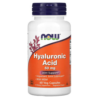 NOW Foods, Acide hyaluronique, 50 mg, 60 capsules végétariennes
