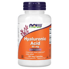 NOW Foods, Hyaluronic Acid With MSM, 50 mg, 120 Veg Capsules