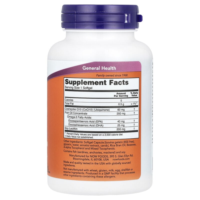 CoQ10 with Omega-3 Fish Oil, 60 mg, 120 Softgels