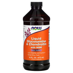 NOW Foods, Glucosamina y condroitina líquidas con MSM, 473 ml (16 oz. Líq.)