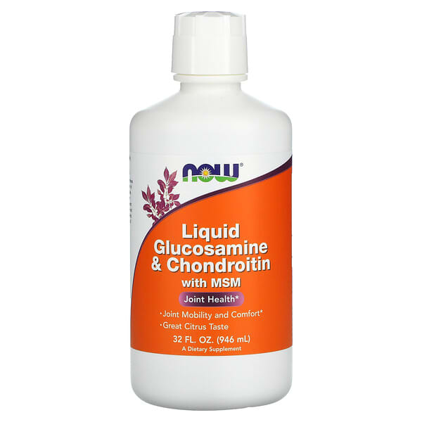 NOW Foods, Flüssiges Glucosamin und Chondroitin mit MSM, Zitrus, 946 ml (32 fl. oz.)