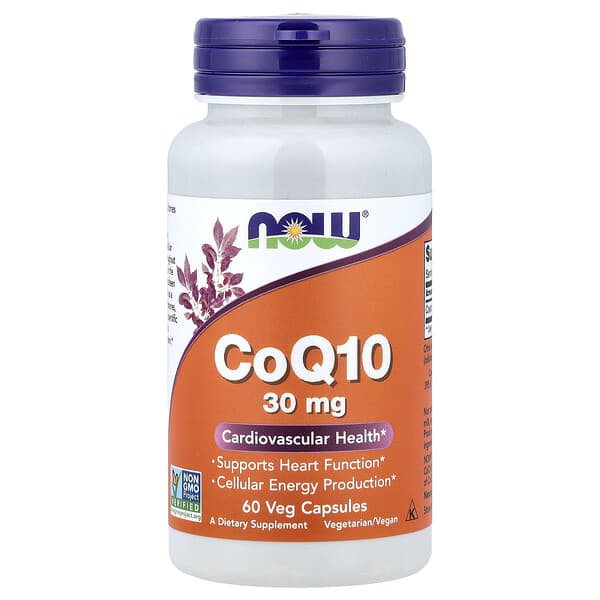 NOW Foods CoQ10, 30 mg, 60 Veg Capsules