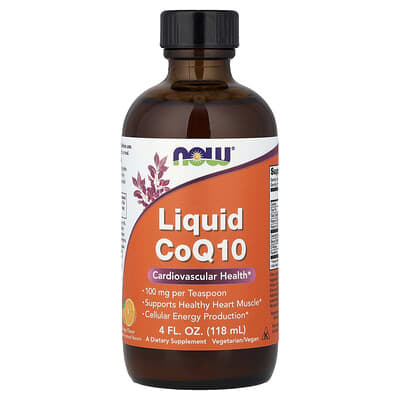 NOW Foods, Liquid Coenzyme Q10, Orange Flavor, 4 fl oz (118 ml)