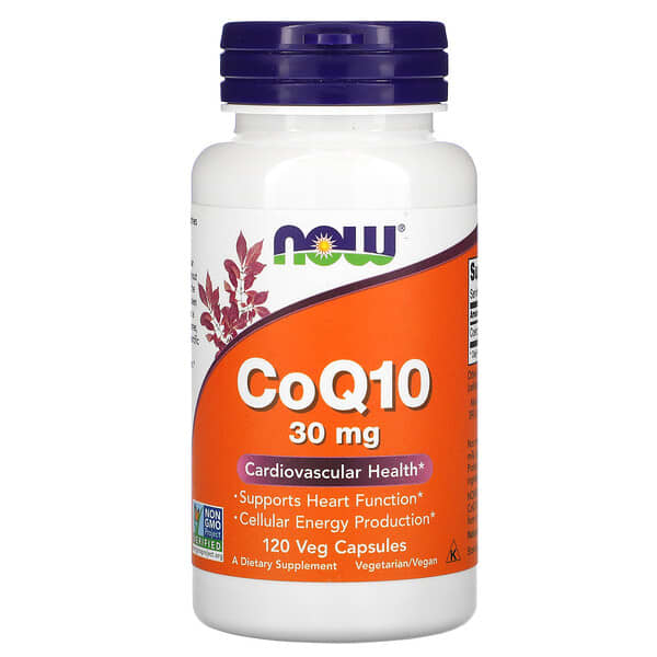 NOW Foods‏, أنزيم CoQ10، 30 مجم، 120 كبسولة نباتية