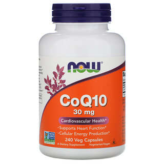 NOW Foods, CoQ10, 30 mg, 240 cápsulas vegetales