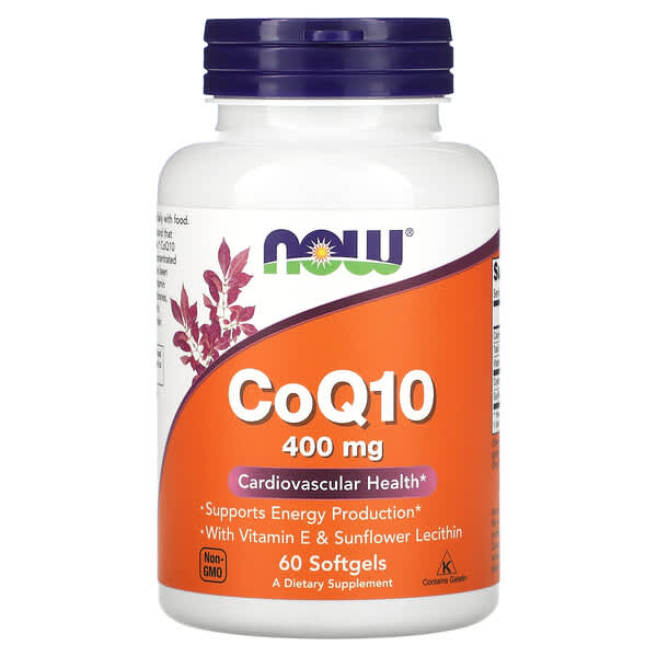 NOW Foods, CoQ10, 400 mg, 60 Softgel-Kapseln