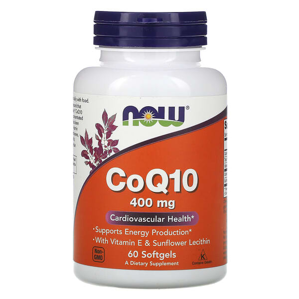 NOW Foods‏, CoQ10‏, 400 מ"ג, 60 כמוסות רכות