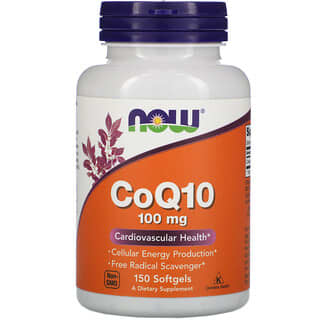 NOW Foods, CoQ10, 100 mg, 150 cápsulas blandas